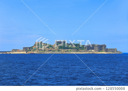 [Nagasaki Prefecture] Gunkanjima on a clear day (Hashima Island, an Industrial Revolution Heritage site) 128550008