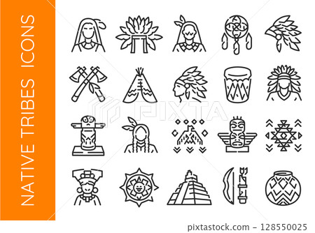Native Tribes Icons Native Tribes Icons 128550025