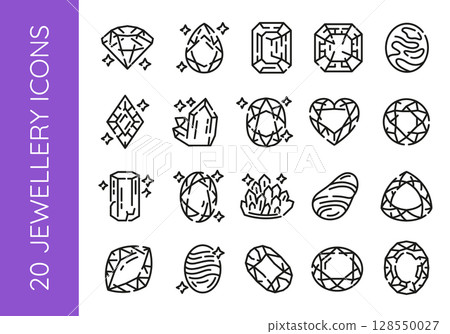 Jewellery Icons Set 128550027