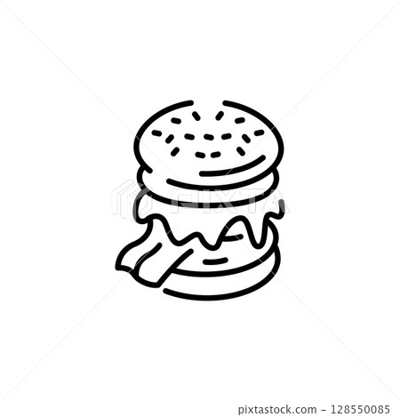 Bacon Cheeseburger Icon 128550085