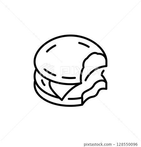 Bitten Burger Icon 128550096