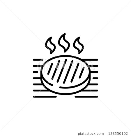 Grilled Patty Icon 128550102