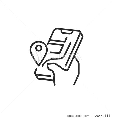 GPS Phone Icon GPS Phone Icon 128550111