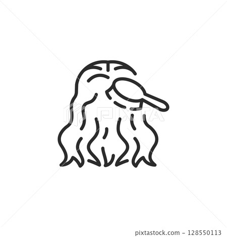 Hair Brushing Icon Hair Brushing Icon 128550113
