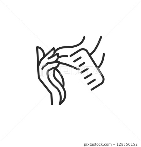 Hair Combing Icon Hair Combing Icon 128550152