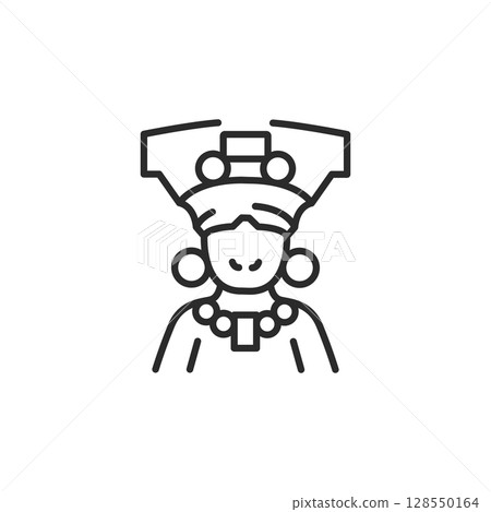 Tribal Woman Icon 128550164