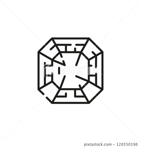 Amethyst Cut Icon 128550198