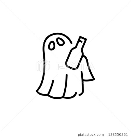 Drunk Ghost Icon 128550261