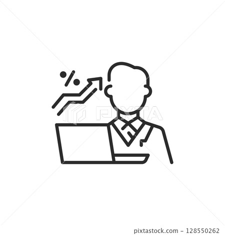 Financial Analyst Icon Financial Analyst Icon 128550262