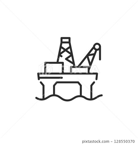 Oil Rig Icon 128550370