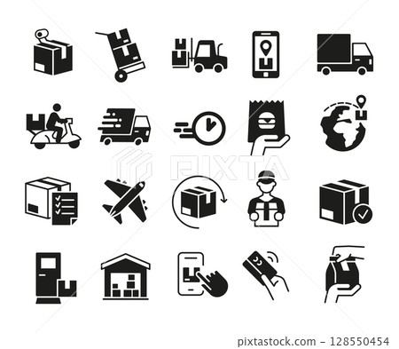 Delivery Icons Set Delivery Icons Set 128550454