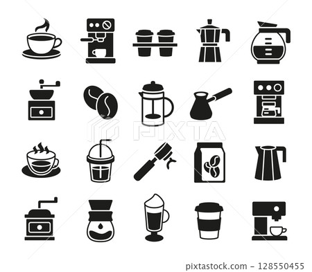 Coffee Icons Set 128550455