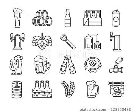 Beer Icons Collection 128550488
