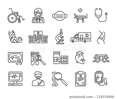 Medical Icons Set 128550490
