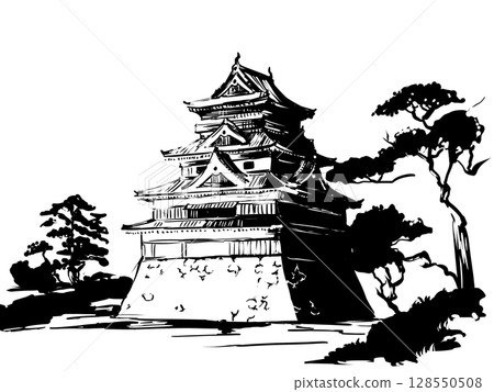 城堡和樹木 城堡和樹木 128550508