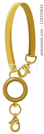 Vector illustration of a reel holder with band strap 128550642