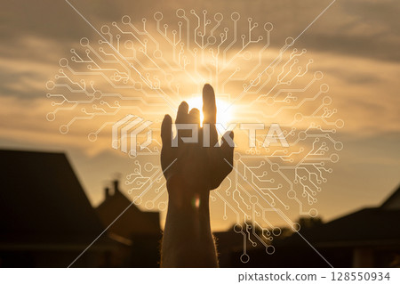 Nature meets technology Nature meets technology 128550934