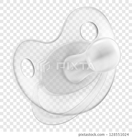 Pacifier baby dummy care nipple for newborn child , isolated on transparent background, realistic 3D vector illustration Pacifier baby dummy care nipple for newborn child , isolated on transparent background, realistic 3D vector illustration 128551024