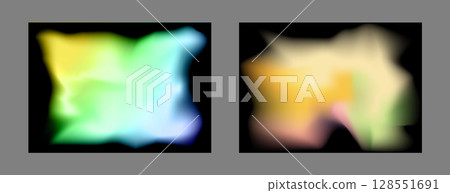 A set of colorful bright backgrounds with gradient blur. Colored glow on a black background. Template for posters, wallpapers, posters, banners and creative design 128551691