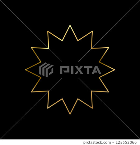 Outline Gold Star icon. Holiday stars line art Outline Gold Star icon. Holiday stars line art 128552066