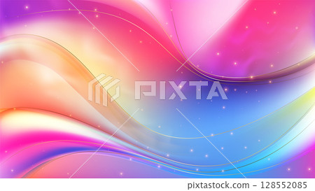 Abstract fluid iridescent wave Vector flow background. 128552085