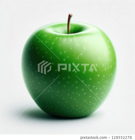 Vibrant green apple on a clean white backdrop, highlighting its juicy, organic appeal in high detail for stock or commercial use. Vibrant green apple on a clean white backdrop, highlighting its juicy, organic appeal in high detail for stock or commercial use. 128552278