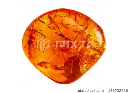 Macro Opal mineral stone in rock on white background 128552826