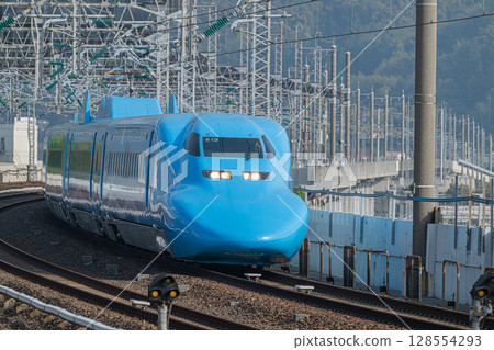 Blue Shinkansen Blue Shinkansen 128554293