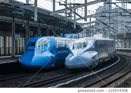 Blue Shinkansen 128554306