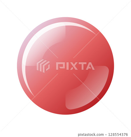 紅色圓形UI button_06 128554376
