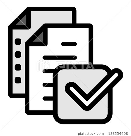 Illustration icon material set: Document file 109 128554408