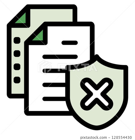 Illustration icon material: Crossmark document file 118 Illustration icon material: Crossmark document file 118 128554430