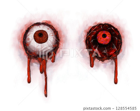 恐怖血腥眼球萬聖節插圖 128554585
