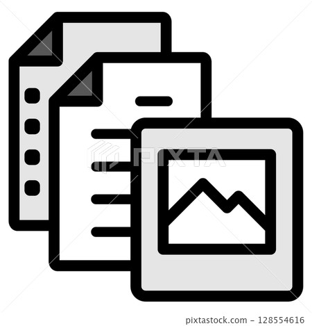 Illustration icon material: Image document file 162 128554616