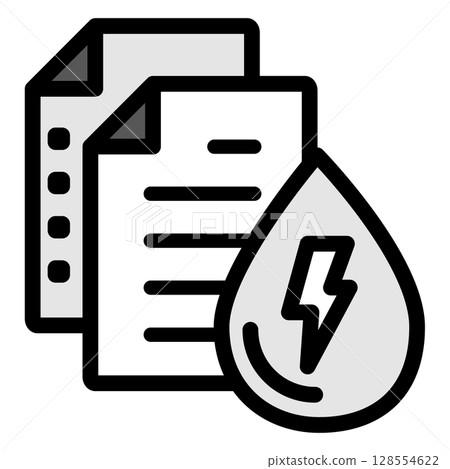 Illustration icon material: Rain document file 168 128554622