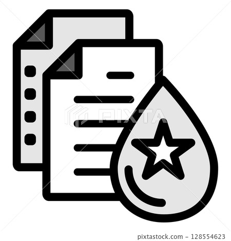 Illustration icon material: Rain document file 169 128554623