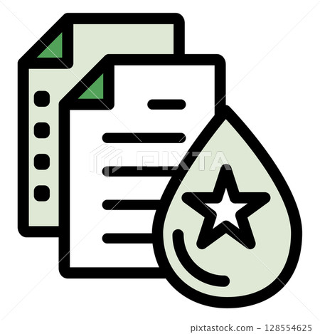 Illustration icon material: Rain document file 171 128554625