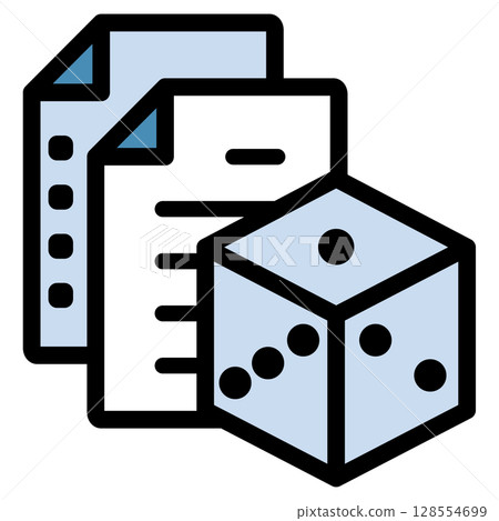 Illustration icon material: Dice document file 173 Illustration icon material: Dice document file 173 128554699