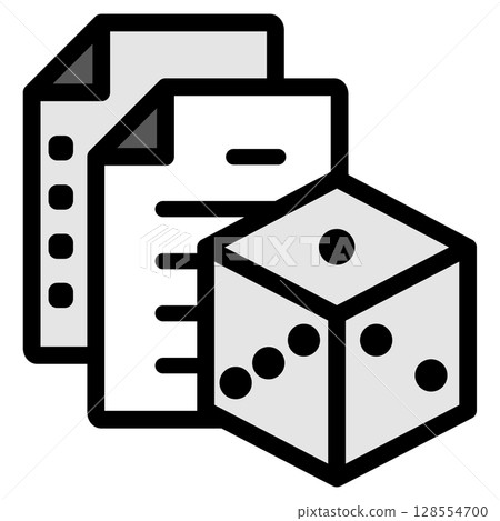 Illustration icon material: Dice document file 174 Illustration icon material: Dice document file 174 128554700