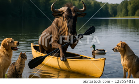 A wildebeest?! A day watched over by the "Oars" 128554812