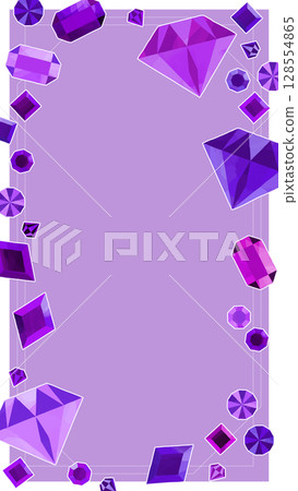 Purple jewelry illustration frame 128554865