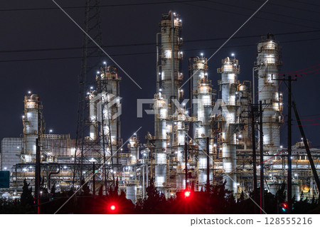 《茨城縣》鹿島海濱工業區/工廠夜景 128555216