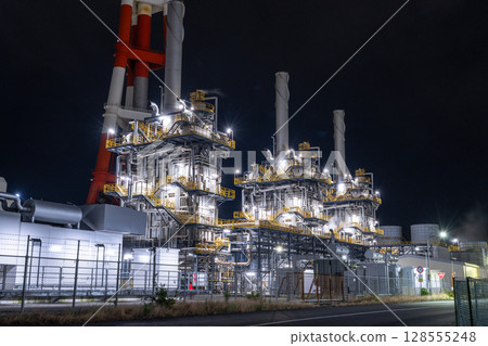《Ibaraki Prefecture》 Kashima Seaside Industrial Zone / Factory Night View 128555248