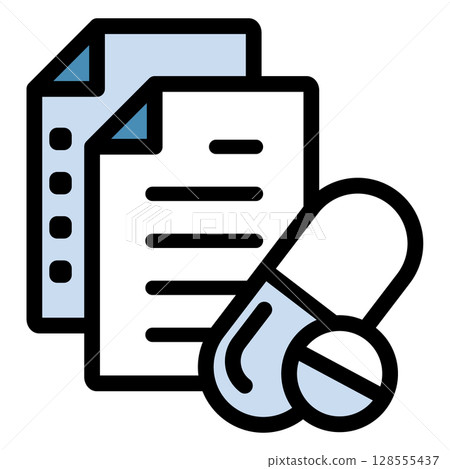 Illustration icon material: Medical file 212 Illustration icon material: Medical file 212 128555437