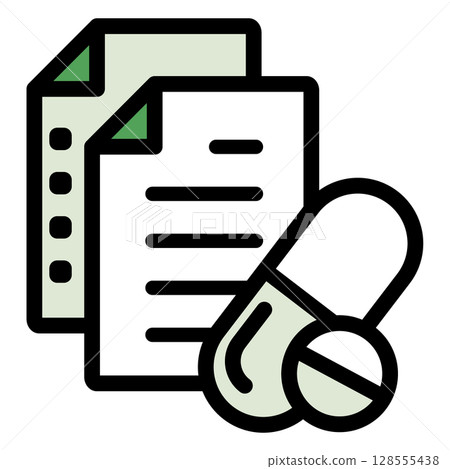Illustration icon material: Medical file 213 128555438