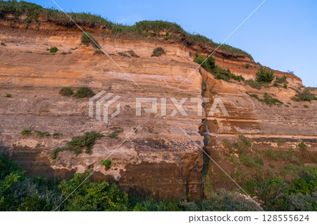 千葉縣：千葉縣天然紀念物屏風浦的日落 128555624