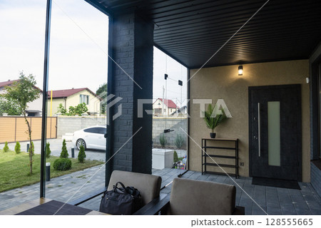 Veranda of the house. Recreation area in the house. 128555665