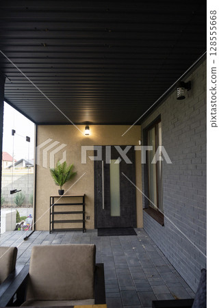 Veranda of the house. Recreation area in the house. 128555668