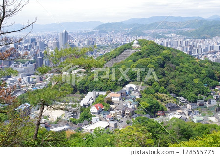 從長尾山看到的廣島城市景觀 從長尾山看到的廣島城市景觀 128555775