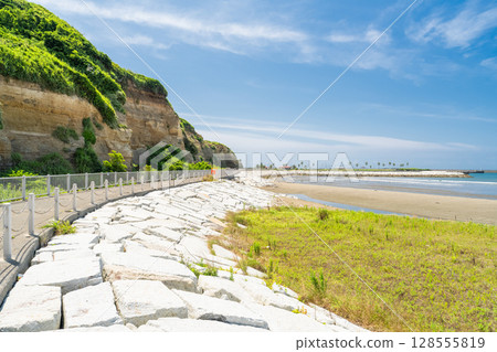 千葉縣：屏風浦、夏日藍天 128555819